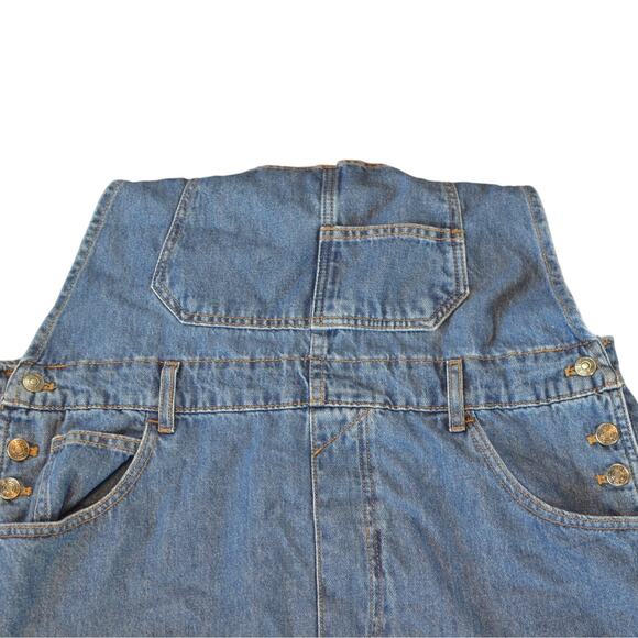 Free People We The Free Women's "Ziggy" Denim Overalls in Sapphire Blue - Picture 5 of 9